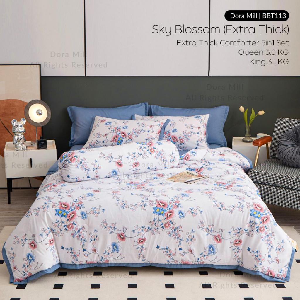 Washed Cotton Linen Summer Comforter 5in1 Bedsheet Set by Dora Mill #BBT