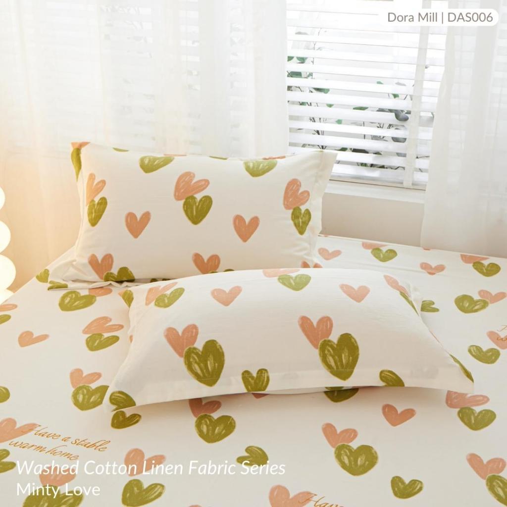 Sarung Bantal Linen Kapas Dicuci Dora Mill – Sarung Bantal Rekaan Segar &amp; Minimalis Gaya Ins #ACU