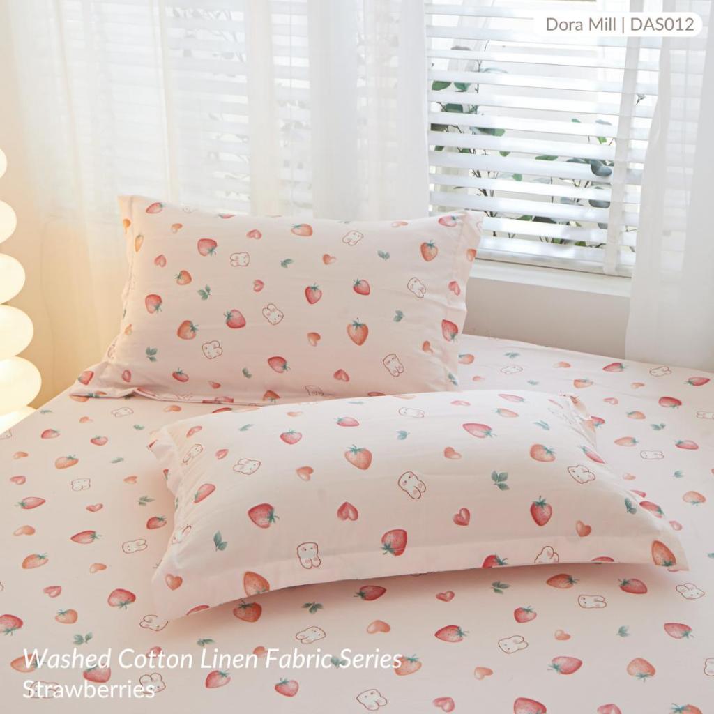 Sarung Bantal Linen Kapas Dicuci Dora Mill – Sarung Bantal Rekaan Segar &amp; Minimalis Gaya Ins #ACU