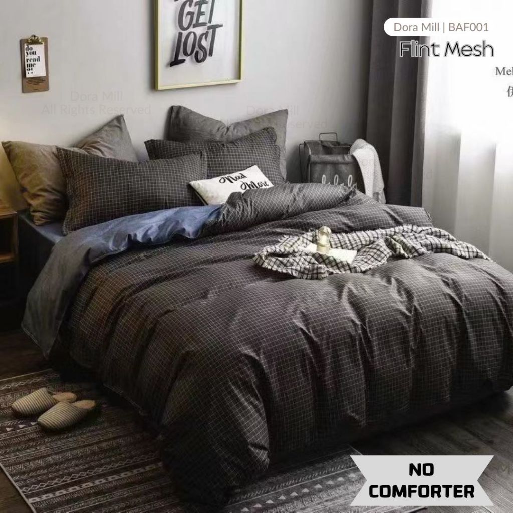 Dora Mill Combed Cotton Bedsheet w/Quilt Cover - Super Single/Queen/King