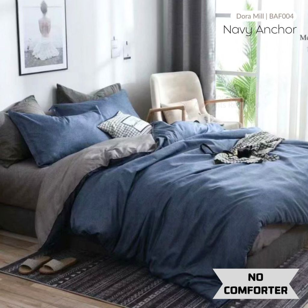 Dora Mill Combed Cotton Bedsheet w/Quilt Cover - Super Single/Queen/King