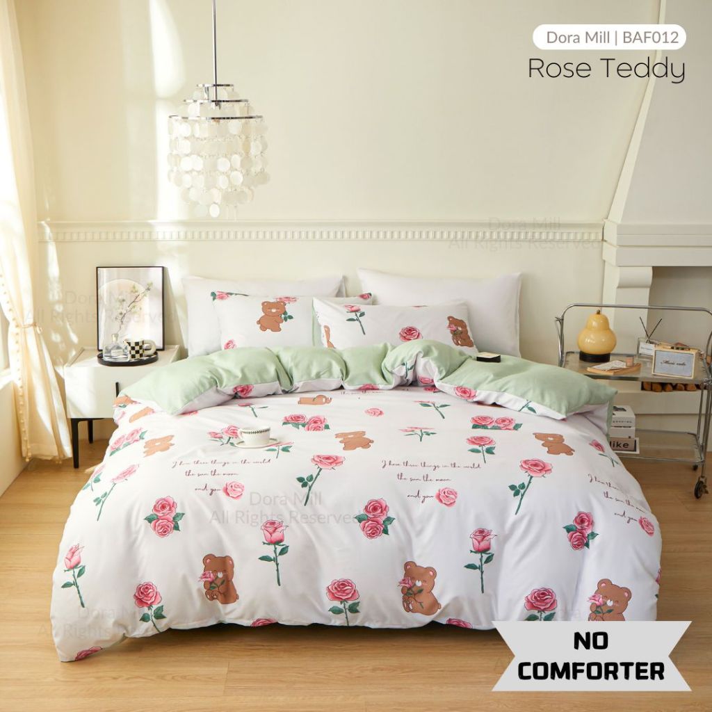 Dora Mill Combed Cotton Bedsheet w/Quilt Cover - Super Single/Queen/King