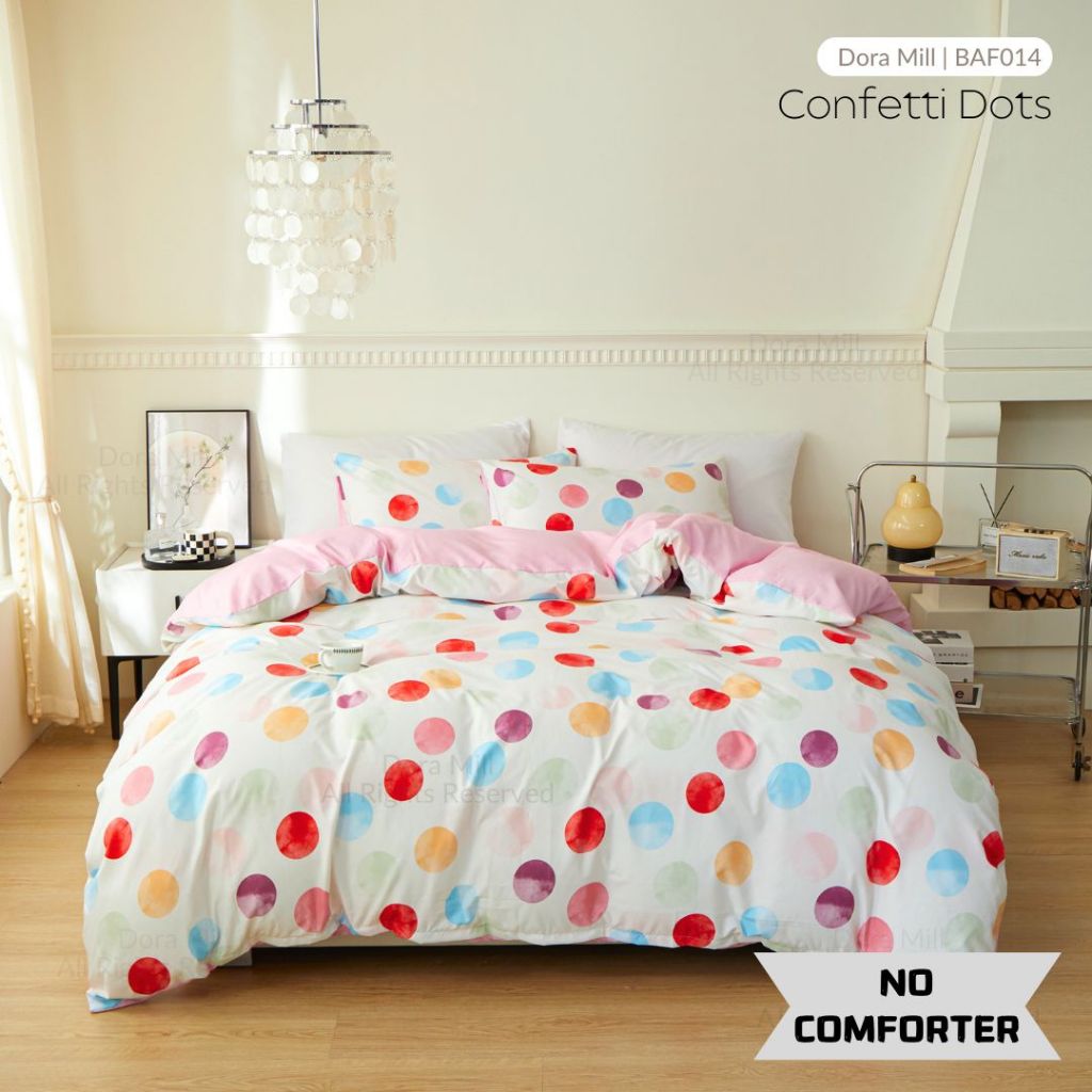Dora Mill Combed Cotton Bedsheet w/Quilt Cover - Super Single/Queen/King