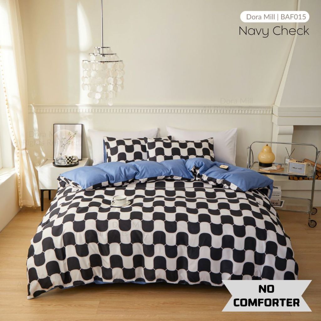 Dora Mill Combed Cotton Bedsheet w/Quilt Cover - Super Single/Queen/King