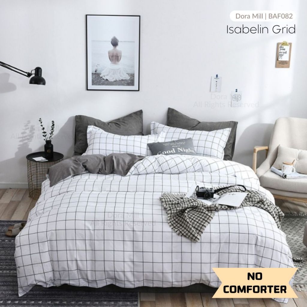 Dora Mill Combed Cotton Bedsheet w/Quilt Cover - Super Single/Queen/King