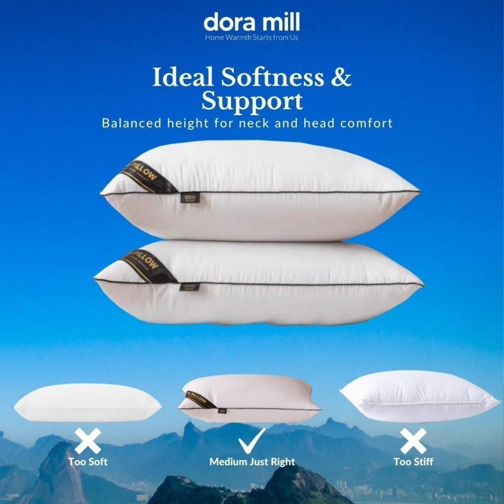 Dora Mill 5 Star Hotel Polyester Hotel Pillow - Bantal Hotel #APB