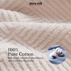 Dora Mill Plain Color Pure Cotton Towel - Bath Towel/Face Towel #WTL