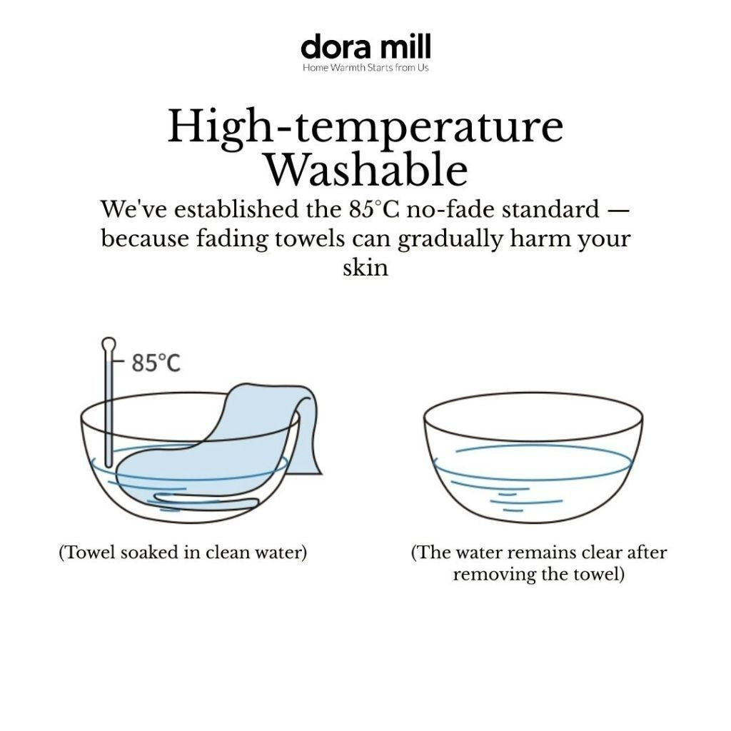 Dora Mill Plain Color Pure Cotton Towel - Bath Towel/Face Towel #WTL