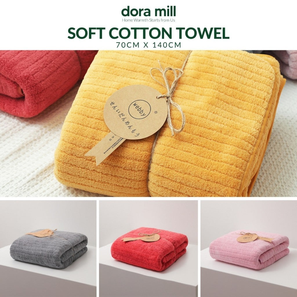 Dora Mill Soft Microfiber Coral Velvet Bath Towel -   Suitable for Children and Adult / Quick Drying & Strong Absorbent #WTW
