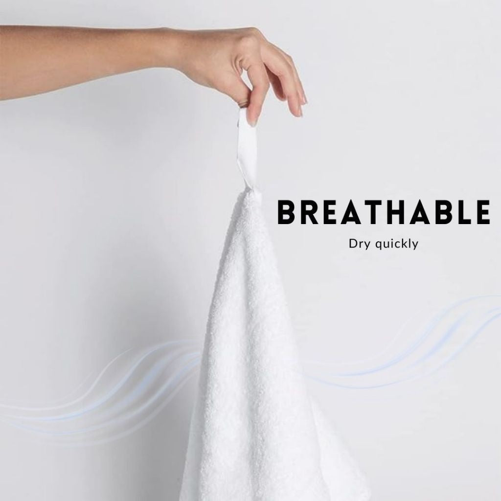 Dora Mill 100% Cotton Plain White Hotel Towel – Bath Towel / Face Towel #WTE