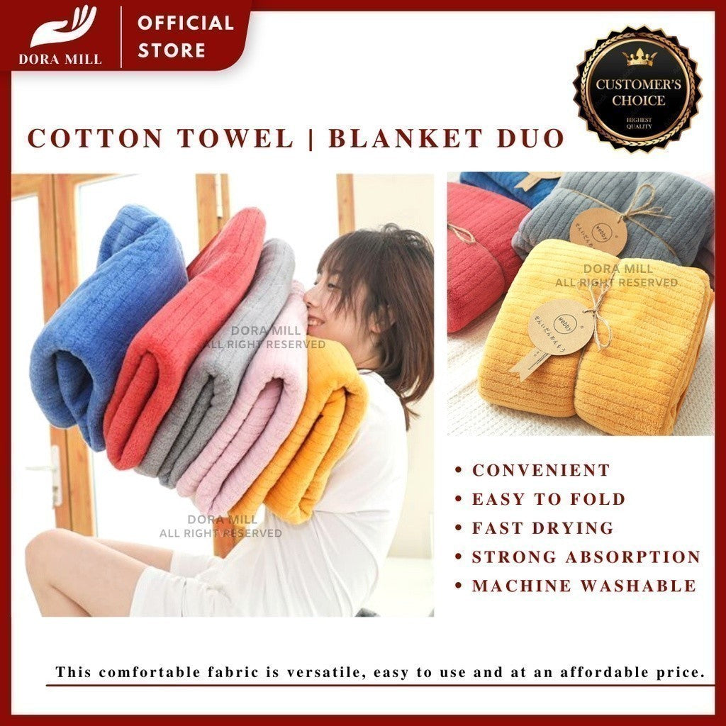 Dora Mill Soft Microfiber Coral Velvet Bath Towel -   Suitable for Children and Adult / Quick Drying & Strong Absorbent #WTW