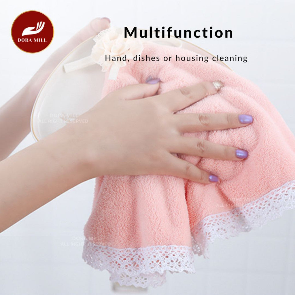 DORAMILL Hand Towel Hanging Hand Towel Kitchen Kitchen Towel Cotton Tuala Dapur Bundle Murah #WTG