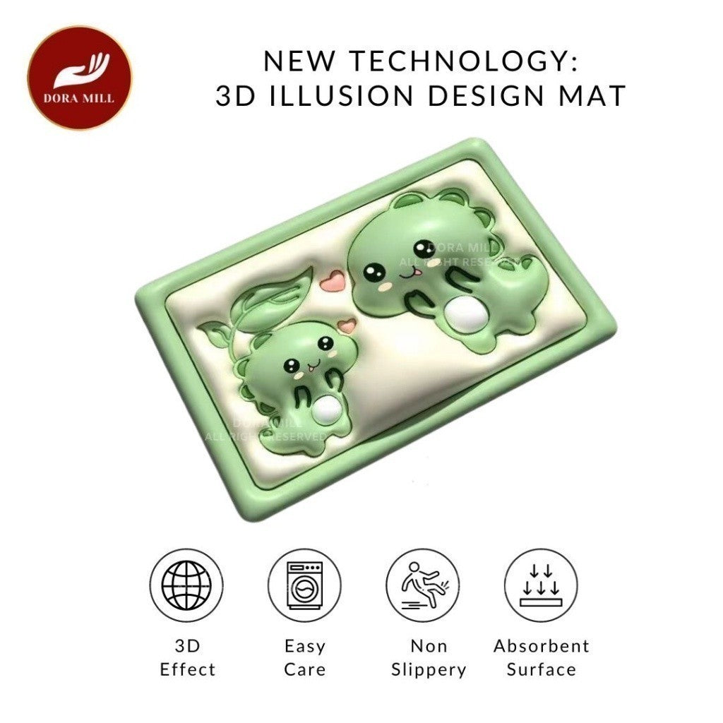 Dora Mil 3D Cartoon Bathroom Non Slip  Diatom Mud Floor Mat/Carpet – Anti Slip & Quick-Dry Comfort Carpet #WCV