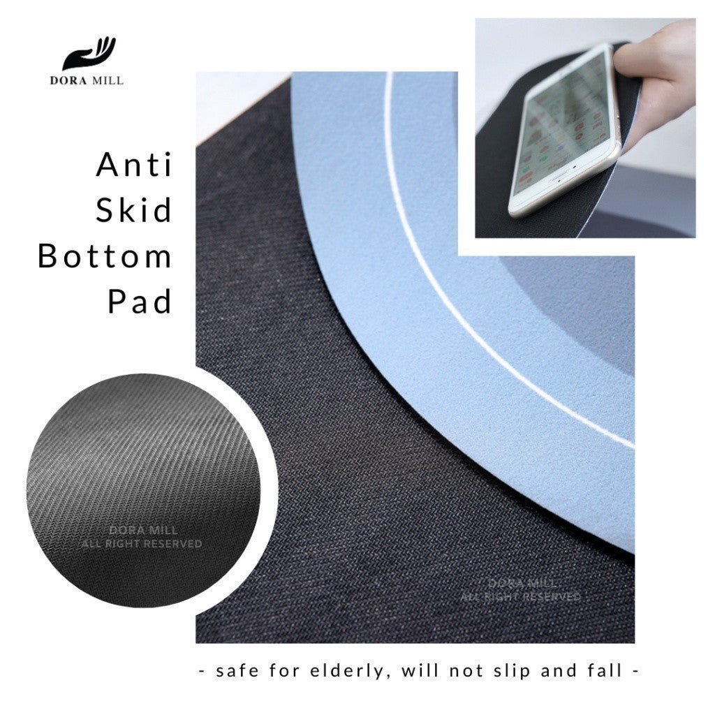 DORAMILL Water Absorbent Anti-Slip Diatom Mud Pad Carpet Floor Mat Non-Slip Kitchen Bathroom Mat WCT