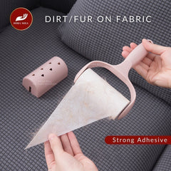 Dora Mill Refillable Lint Roller Dust Remover – Sticker Roller Brush for Clothes, Furniture, Carpet, Pet Fur, Dust, and Dirt #HRA