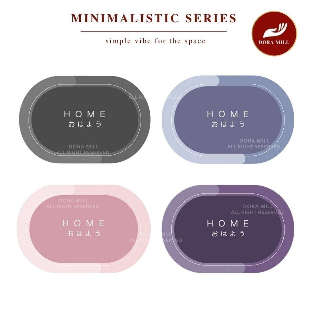 DORAMILL Water Absorbent Anti-Slip Diatom Mud Pad Carpet Floor Mat Non-Slip Kitchen Bathroom Mat WCT