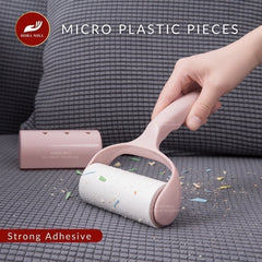 Dora Mill Refillable Lint Roller Dust Remover – Sticker Roller Brush for Clothes, Furniture, Carpet, Pet Fur, Dust, and Dirt #HRA