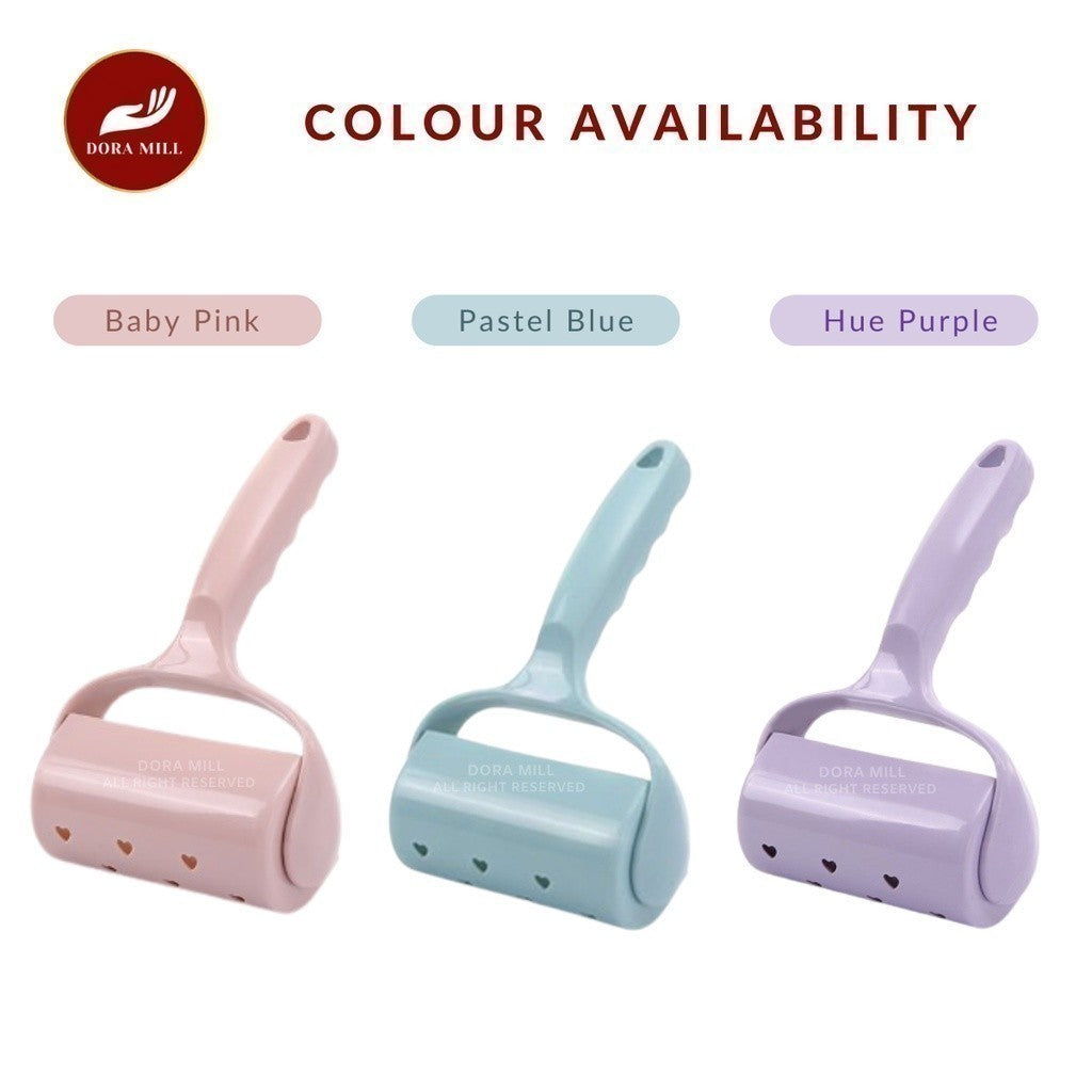 Dora Mill Refillable Lint Roller Dust Remover – Sticker Roller Brush for Clothes, Furniture, Carpet, Pet Fur, Dust, and Dirt #HRA