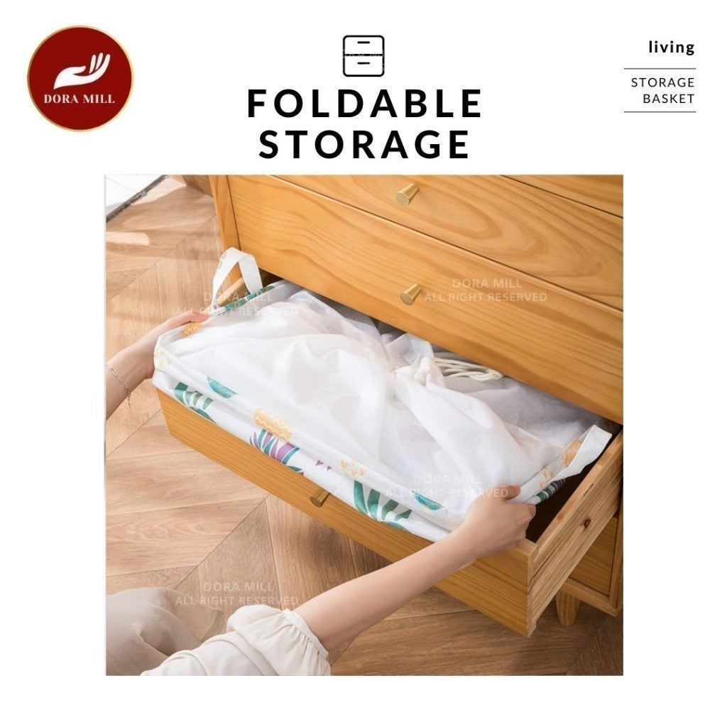 DORAMILL Foldable Laundry Basket Storage Box Waterproof Large Square Bag Big Laundry Basket 106L#ASD