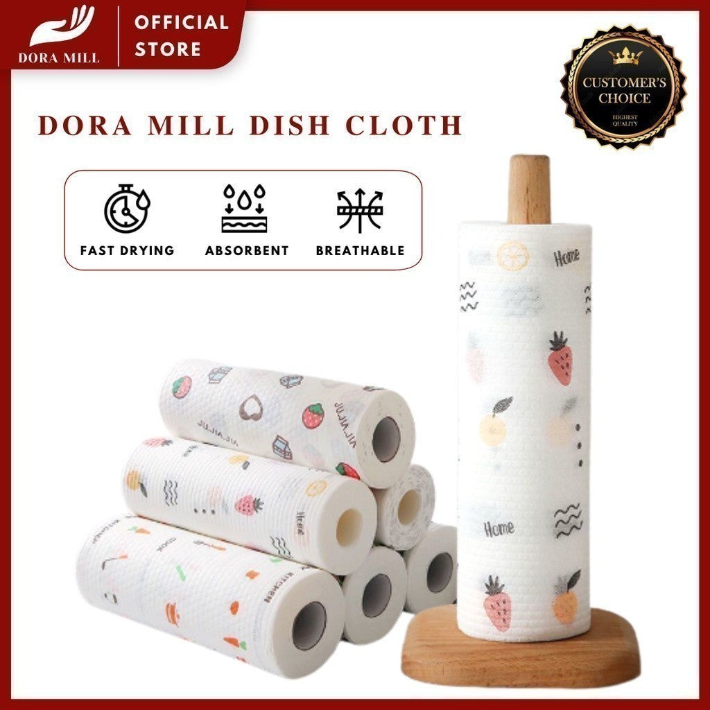 Gulungan Tuala Kertas Pinggan Piring Dapur Dora Mill – Gulungan Pembersih Pelbagai Guna #WCC
