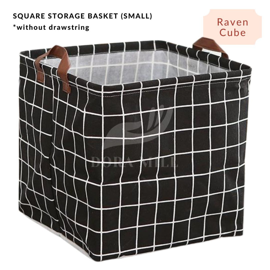 Kotak Penyimpanan Boleh Lipat Linen Kapas Kalis Air Dora Mill – Pengatur Storan Rumah #ASC 