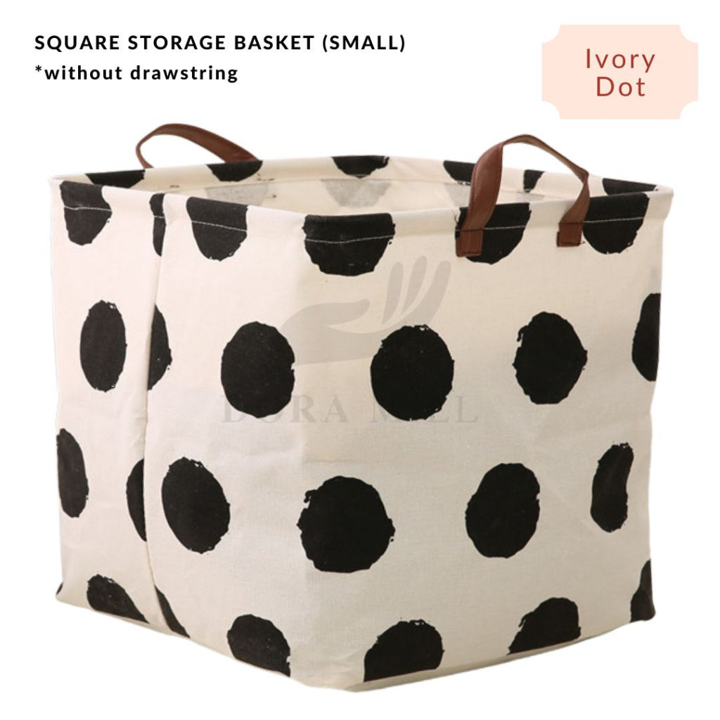 Kotak Penyimpanan Boleh Lipat Linen Kapas Kalis Air Dora Mill – Pengatur Storan Rumah #ASC 