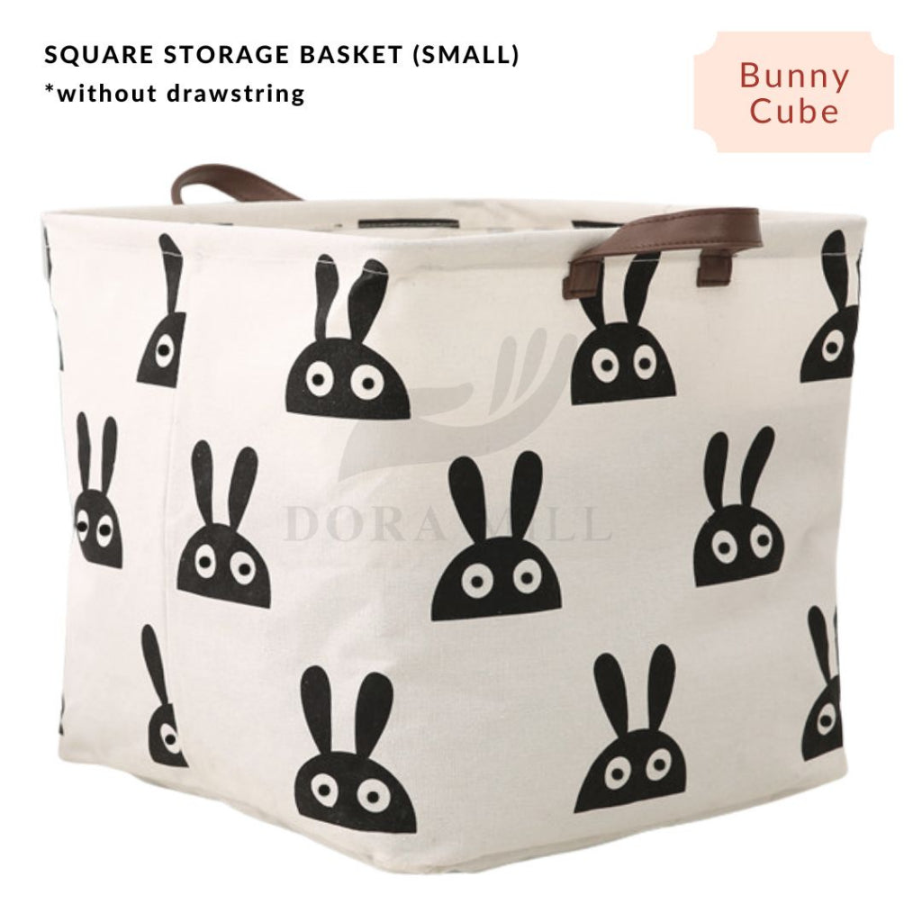 Kotak Penyimpanan Boleh Lipat Linen Kapas Kalis Air Dora Mill – Pengatur Storan Rumah #ASC 