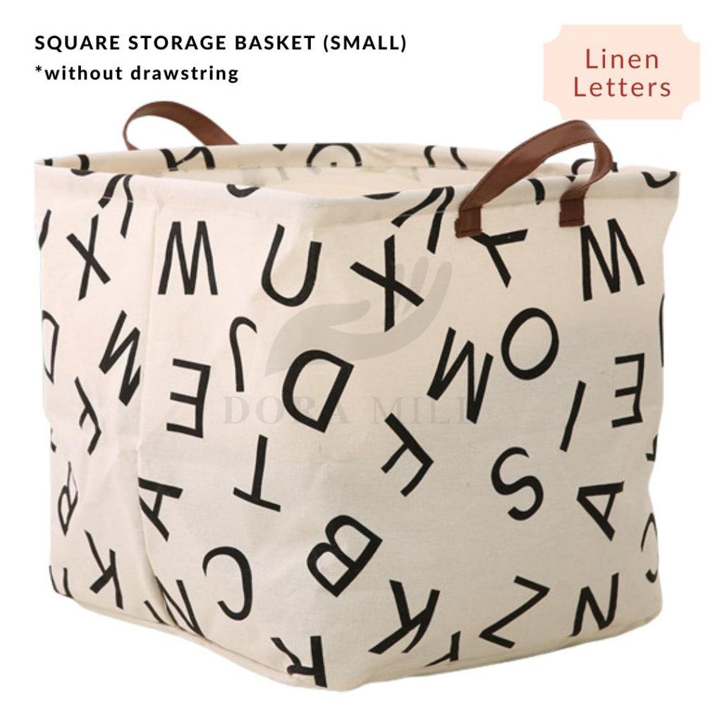 Kotak Penyimpanan Boleh Lipat Linen Kapas Kalis Air Dora Mill – Pengatur Storan Rumah #ASC 