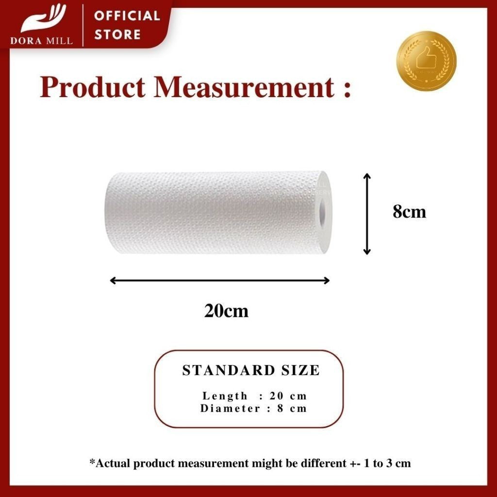 Gulungan Tuala Kertas Pinggan Piring Dapur Dora Mill – Gulungan Pembersih Pelbagai Guna #WCC