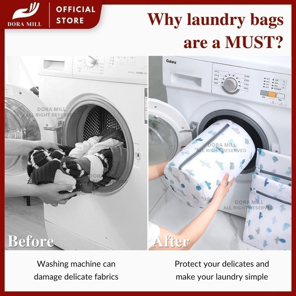 Dora Mill Laundry Washing Net Bags – Innerwear & Clothes Laundry Wash Bags Protection Set #WLA