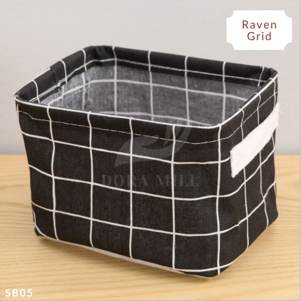 Dora Mill Waterproof Cotton Linen Foldable Storage Box – Desktop Organizer /Sundries Storage Basket #ASA