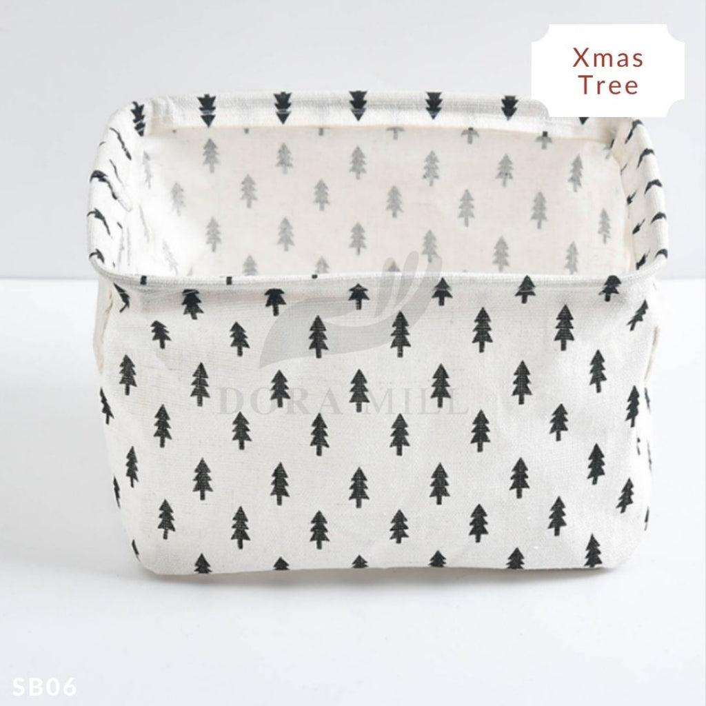 Dora Mill Waterproof Cotton Linen Foldable Storage Box – Desktop Organizer /Sundries Storage Basket #ASA
