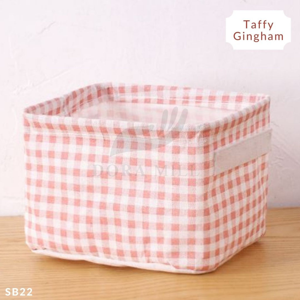 Dora Mill Waterproof Cotton Linen Foldable Storage Box – Desktop Organizer /Sundries Storage Basket #ASA