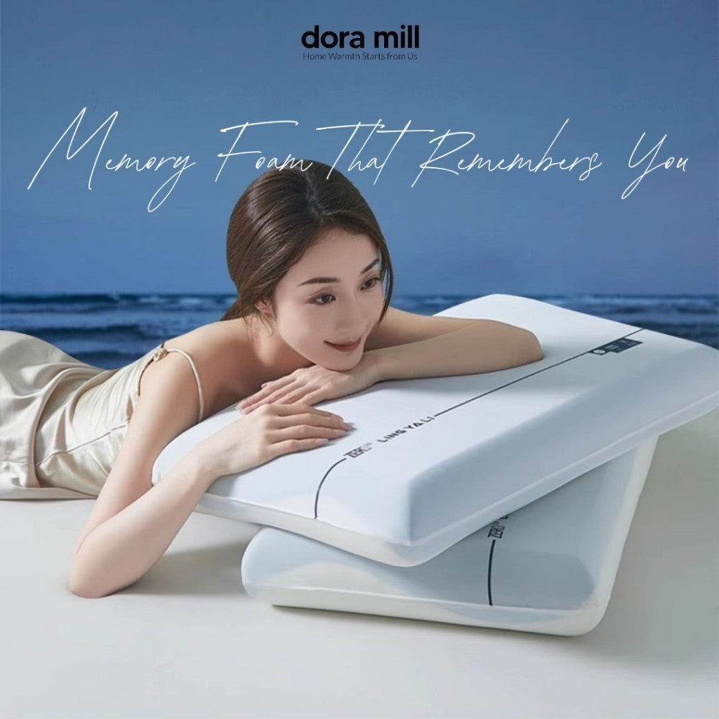 Dora Mill Ergonomic Cold Surface Memory Foam Pillow – Pain Relief Neck Support Pillow #APQ