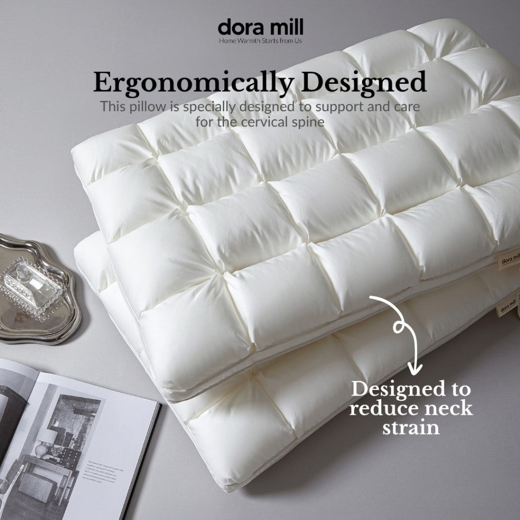 Bantal Bawah Angsa Hotel Mewah Dora Mill Ultra Lembut – 1300G #APL
