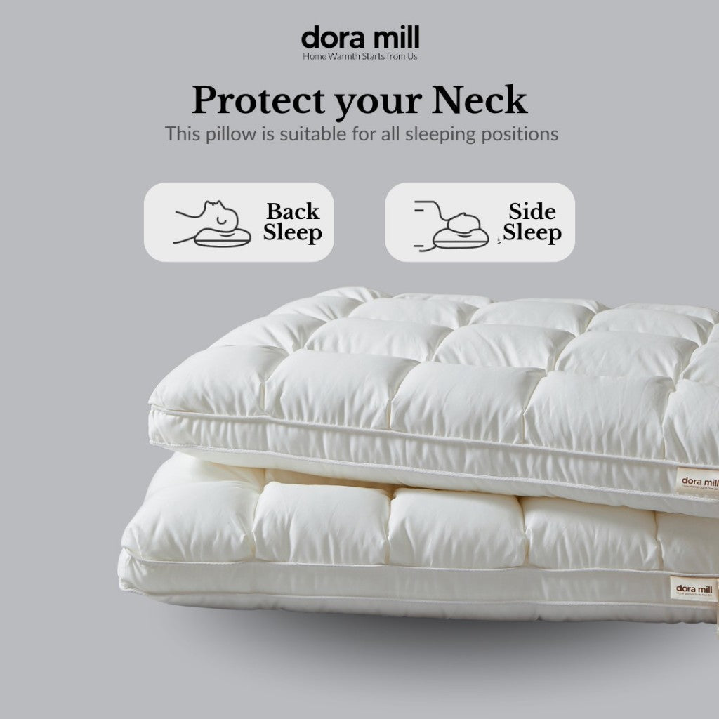 Bantal Bawah Angsa Hotel Mewah Dora Mill Ultra Lembut – 1300G #APL