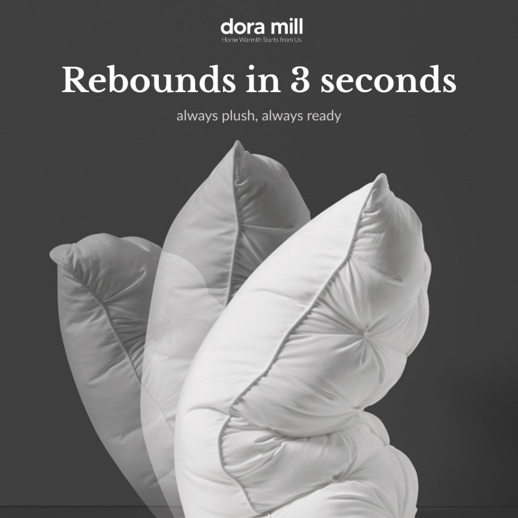 Dora Mill Luxury Feather Silk Pillow - Pain Relief Neck Support Pillow 1000G #APN