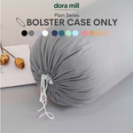 Dora Mill Plain Series Aloe Cotton Bolster Case – Lembut &amp; Bernafas dengan Tali #ABD