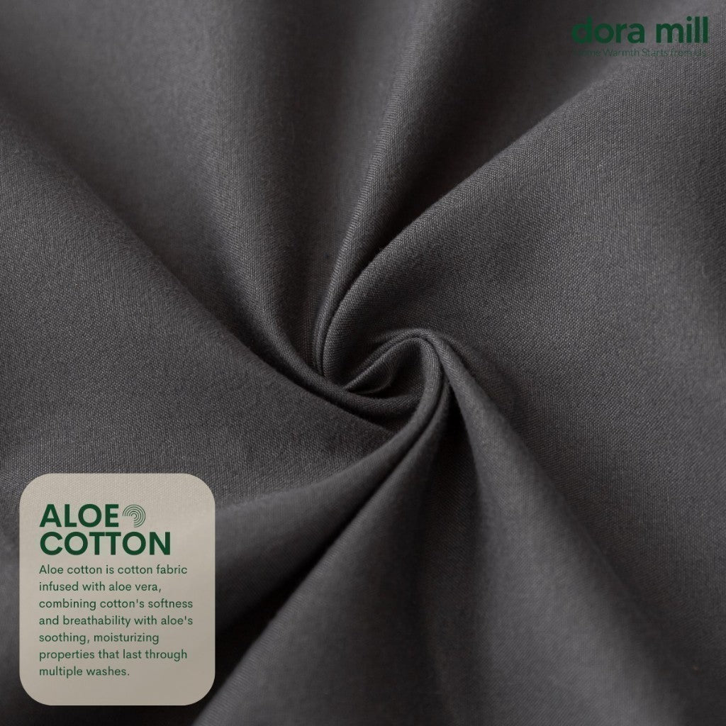 Dora Mill Plain Series Aloe Cotton Bolster Case – Soft & Breathable with Strap #ABD
