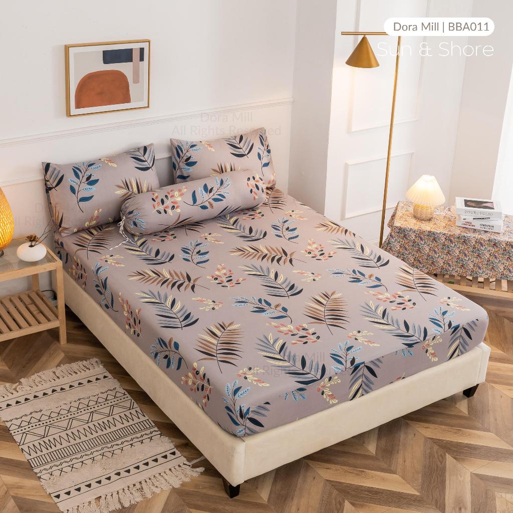 Dora Mill Classic Series Aloe Cotton Fitted Bedsheet with Pillow & Bolster Case #BBA