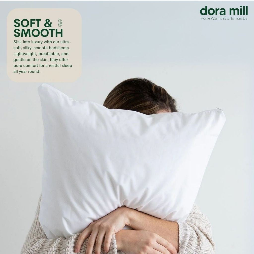 Dora Mill Plain Series Aloe Cotton Pillow Case – Soft & Skin-Friendly Comfort #ACD