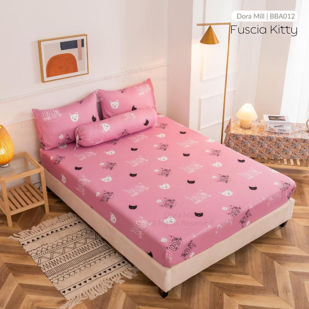 Dora Mill Classic Series Aloe Cotton Fitted Bedsheet with Pillow & Bolster Case #BBA