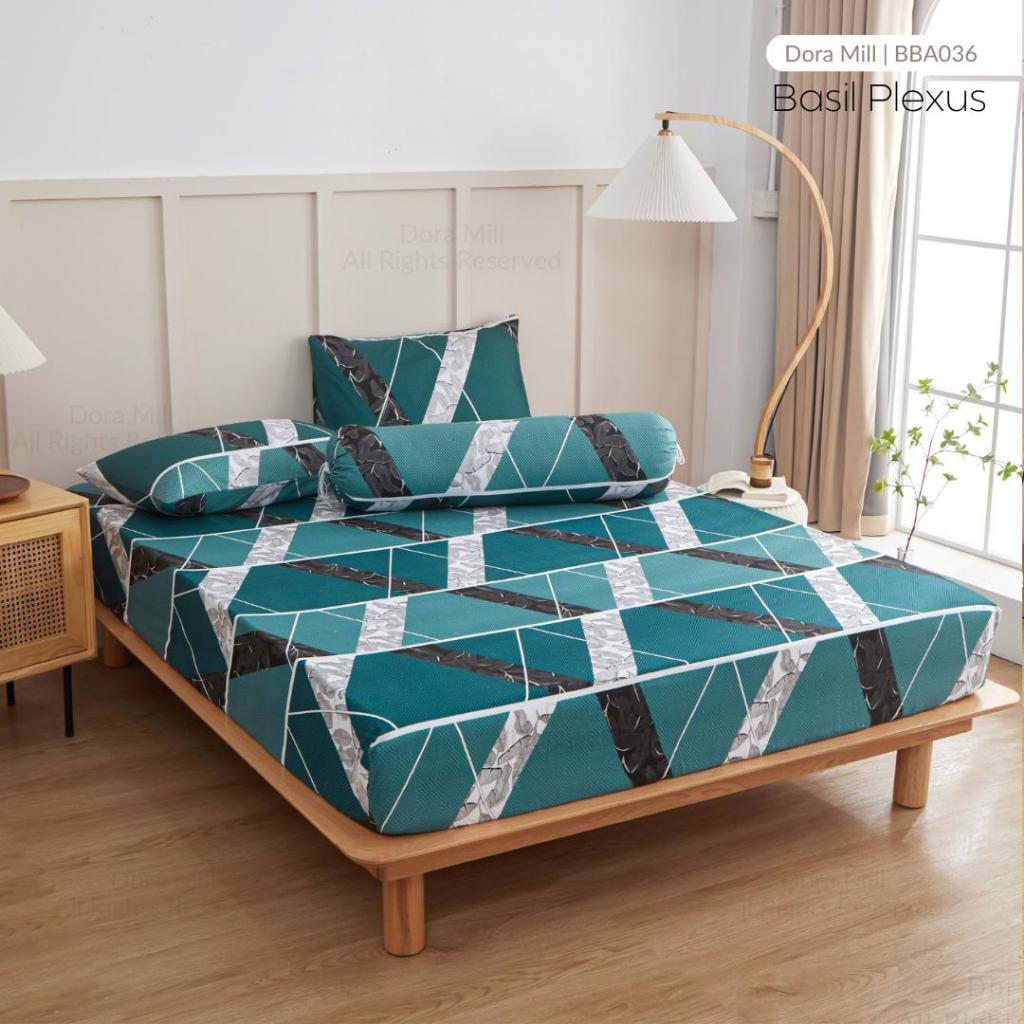 Dora Mill Classic Series Aloe Cotton Fitted Bedsheet with Pillow & Bolster Case #BBA