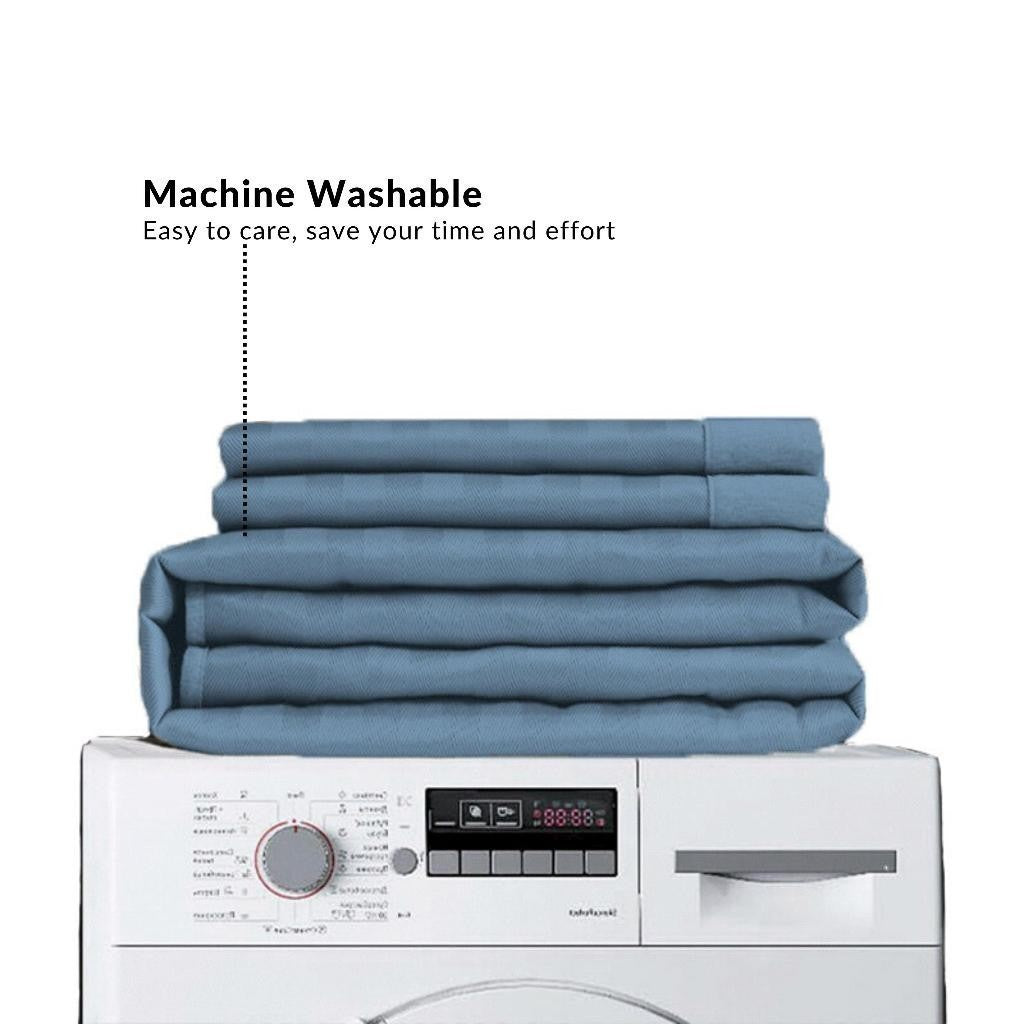 Dora Mill 3cm Stripe Hotel Collection Quilt Cover – Elegant Cotton Linen Duvet Cover with Satin Finish #BNY