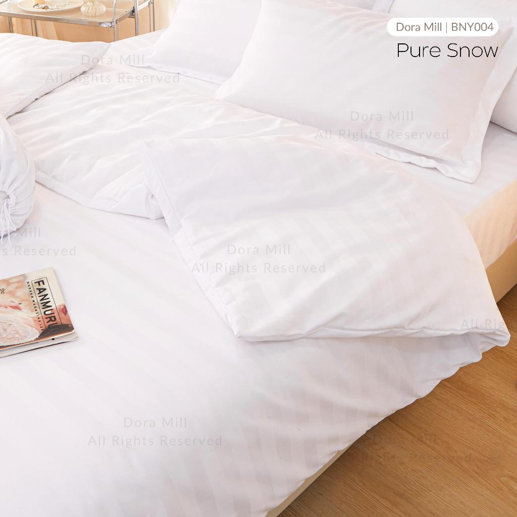 Dora Mill 3cm Stripe Hotel Collection Quilt Cover – Elegant Cotton Linen Duvet Cover with Satin Finish #BNY