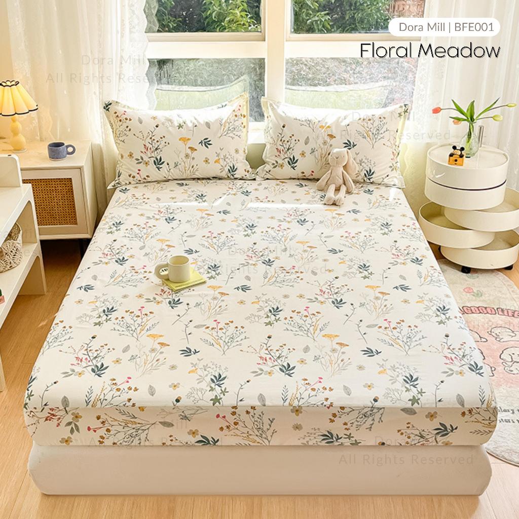 Dora Mill 100% Pure Cotton Fitted Bedsheet and Pillow Case - Super Single/Queen/King #BFF