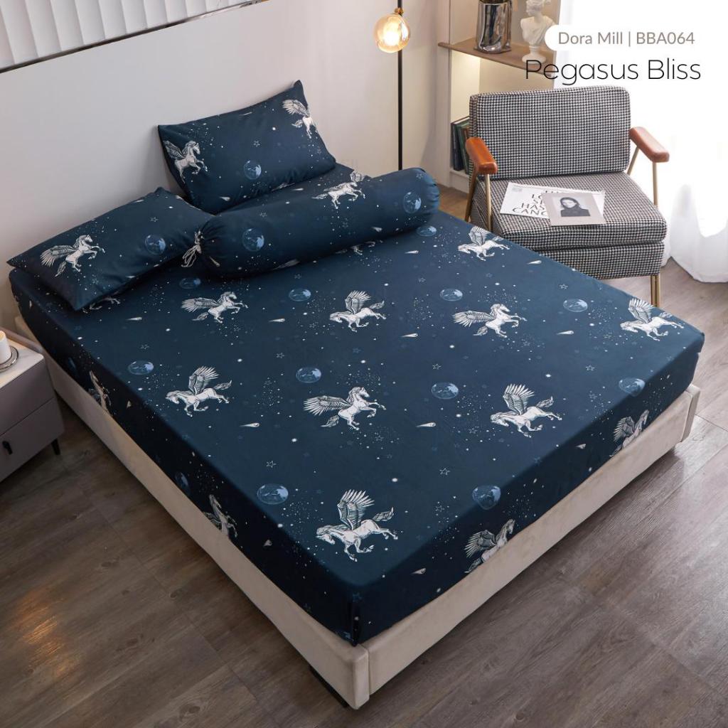 Dora Mill Classic Series Aloe Cotton Fitted Bedsheet with Pillow & Bolster Case #BBA