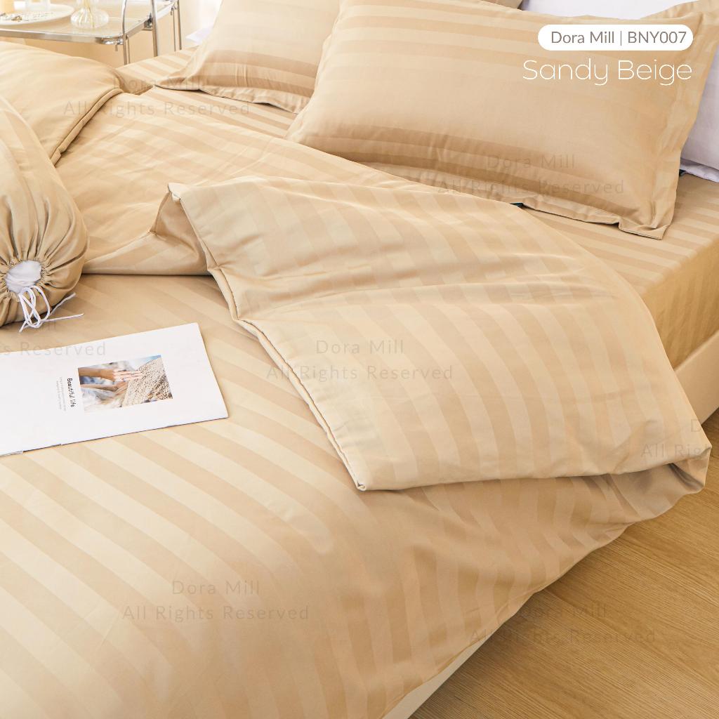 Dora Mill 3cm Stripe Hotel Collection Quilt Cover – Elegant Cotton Linen Duvet Cover with Satin Finish #BNY