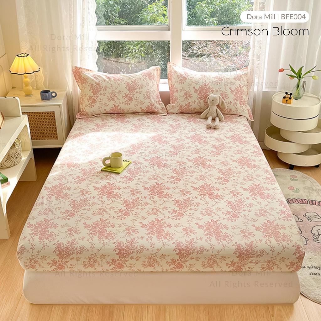 Dora Mill 100% Pure Cotton Fitted Bedsheet and Pillow Case - Super Single/Queen/King #BFF