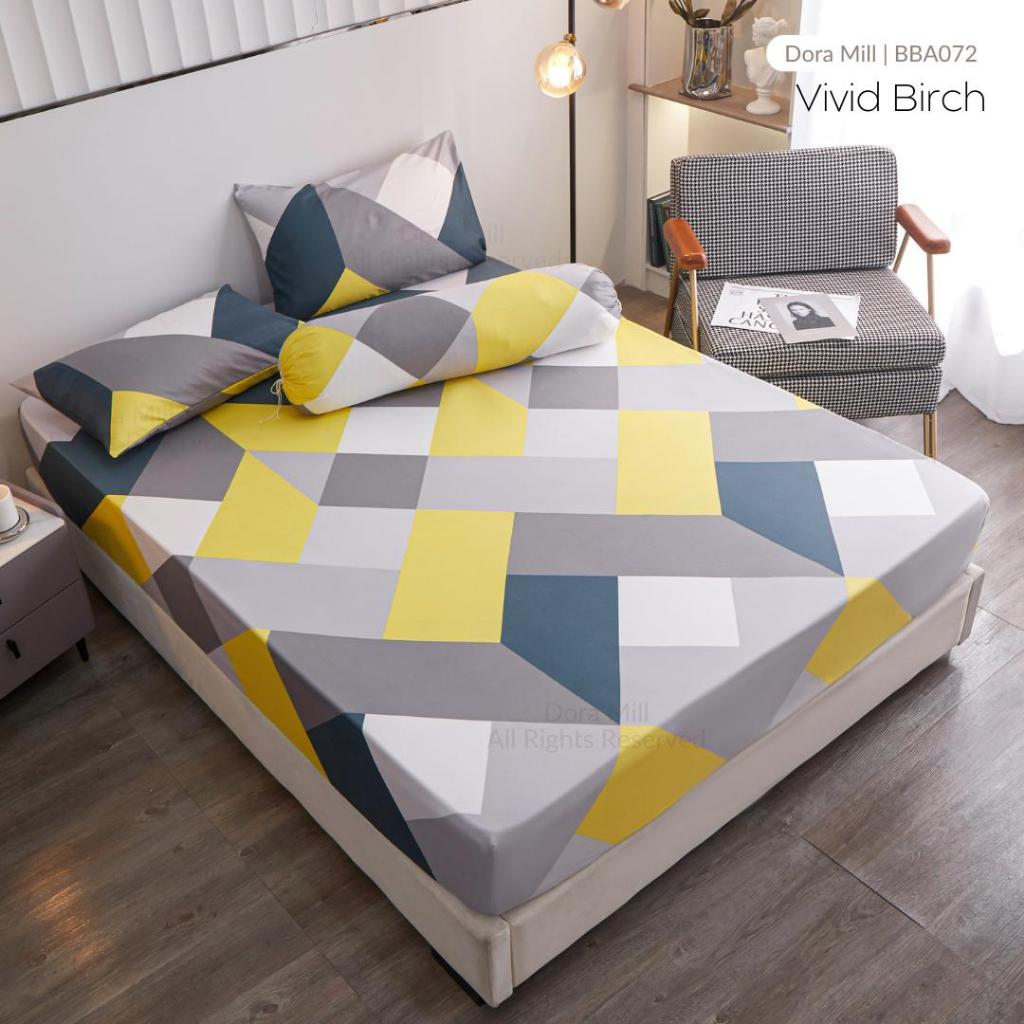 Dora Mill Classic Series Aloe Cotton Fitted Bedsheet with Pillow & Bolster Case #BBA